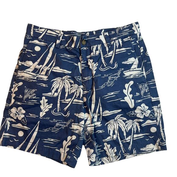 Vineyard Vines Other - Vineyard Vines Breaker Shorts Men 30 Blue Tropical Resort Preppy Classic Chinos